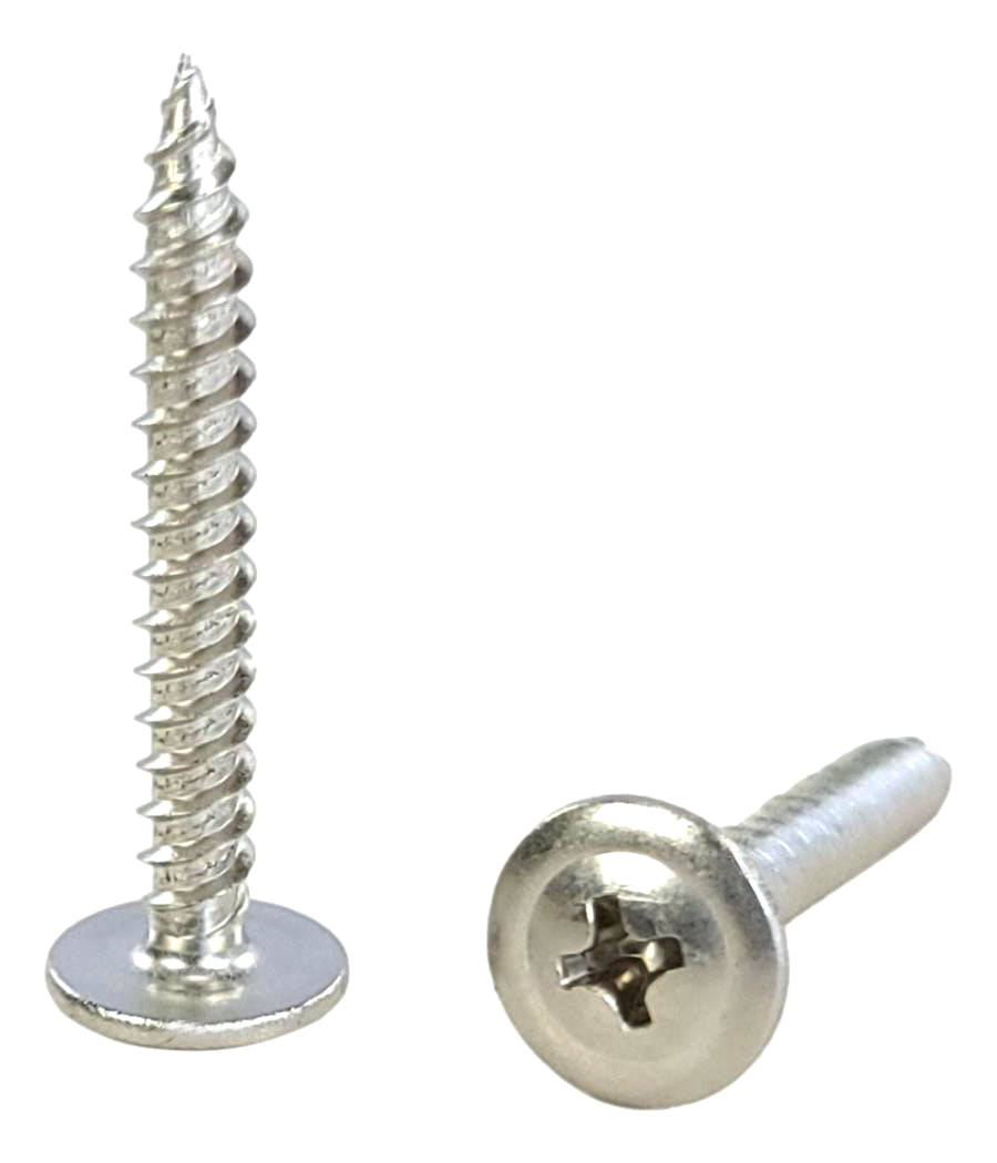 #8 x 1-1/4' 304 Stainless Steel Phillips Modified Truss Head Wood Screws, 50 Stk. | (BCP1215)