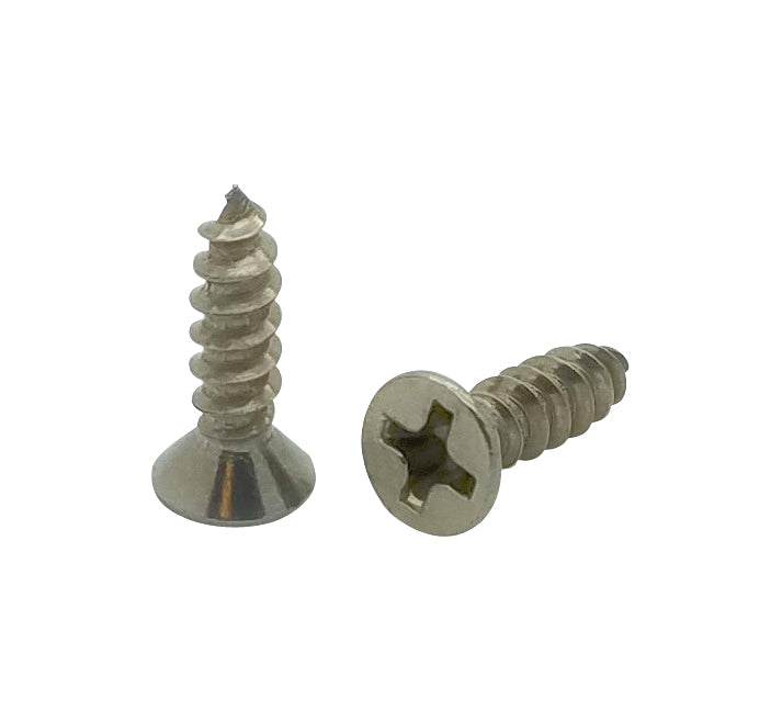 #6 x 1/2' Flat Head 304 Stainless Phillips Head Wood Screws, 500 Stk. (BCP39)