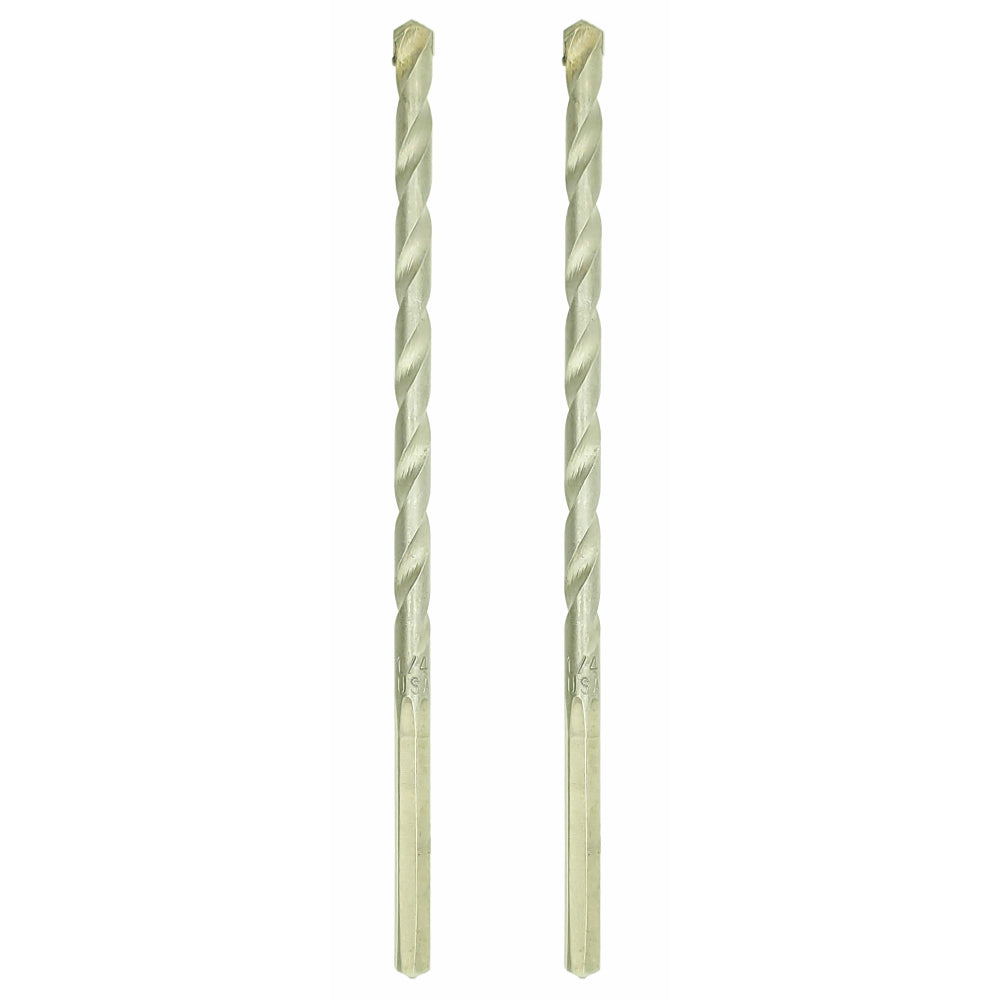 1/4' x 6' Premium Carbide Tip Hex Shank Masonry Bohrer | Made In The USA, 2 Stk. (BCP956)