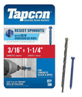 Tapcon 3/16' x 1-1/4' Hex Head Betonankerschrauben 3139407 | 100 Pack | Bohrer inklusive