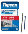 Tapcon 3/16' x 2-1/4' Hex Head Betonankerschrauben 3143407 | 100 Pack | Bohrer inklusive