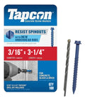 Tapcon 3/16' x 3-1/4' Hex Head Betonankerschrauben 3147407 | 100 Pack | Bohrer inklusive