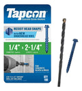 Tapcon 1/4' x 2-1/4' Hex Head Betonankerschrauben 3157407 | 100 Pack | Bohrer inklusive