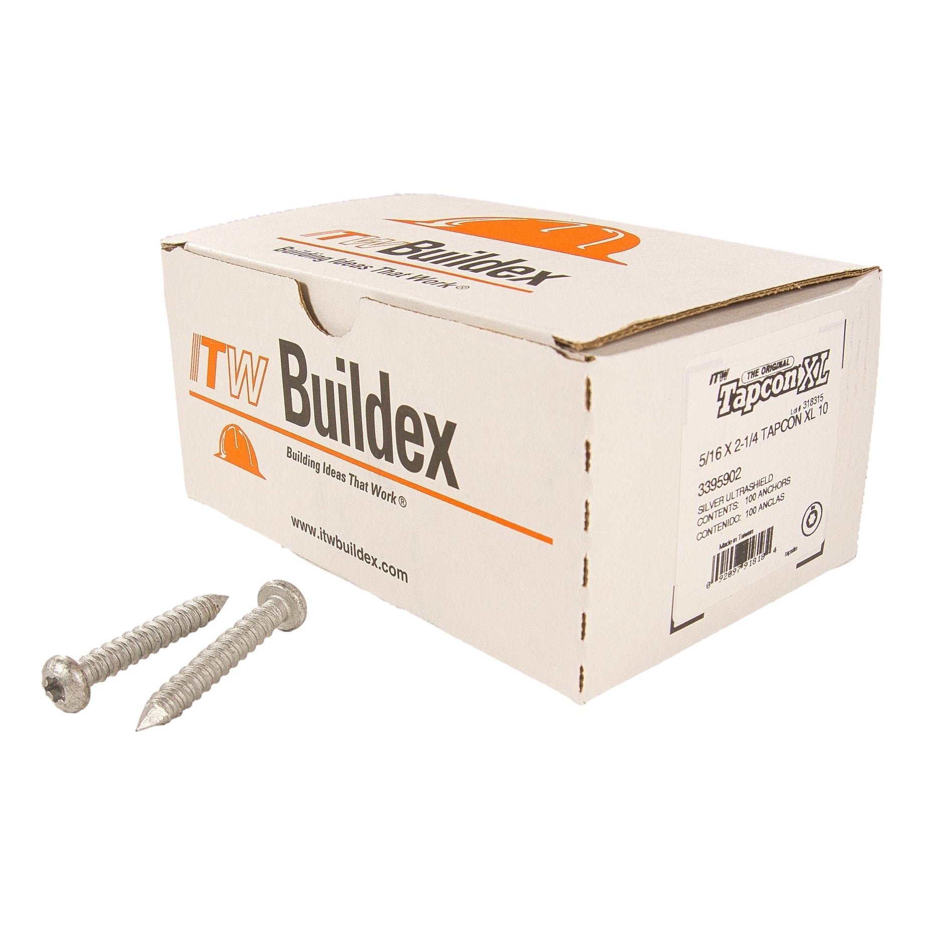 Tapcon XL 5/16' x 2-1/4' Large Torx Star Drive UltraShield Concrete Anchor Schrauben 3395902 | 100 Pack