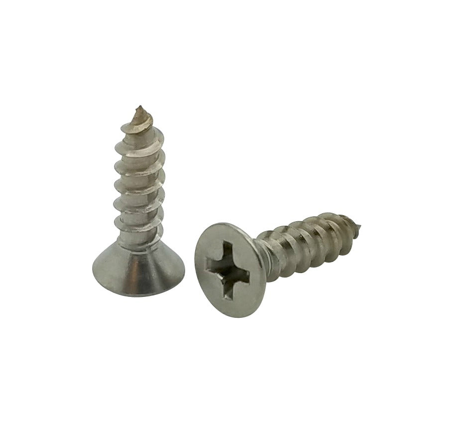 #6 x 5/8' Flat Head 304 Stainless Phillips Head Wood Screws, 500 Stk. (BCP40)