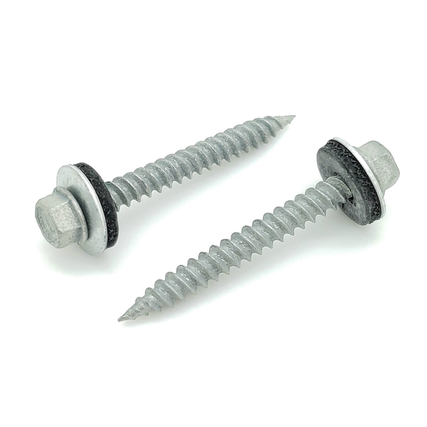 #9 x 1-1/2' Galvanisierte Hexkopf-Dachschrauben mit gebundener EPDM-Unterlegscheibe, 100 Stk. (BCP1082)