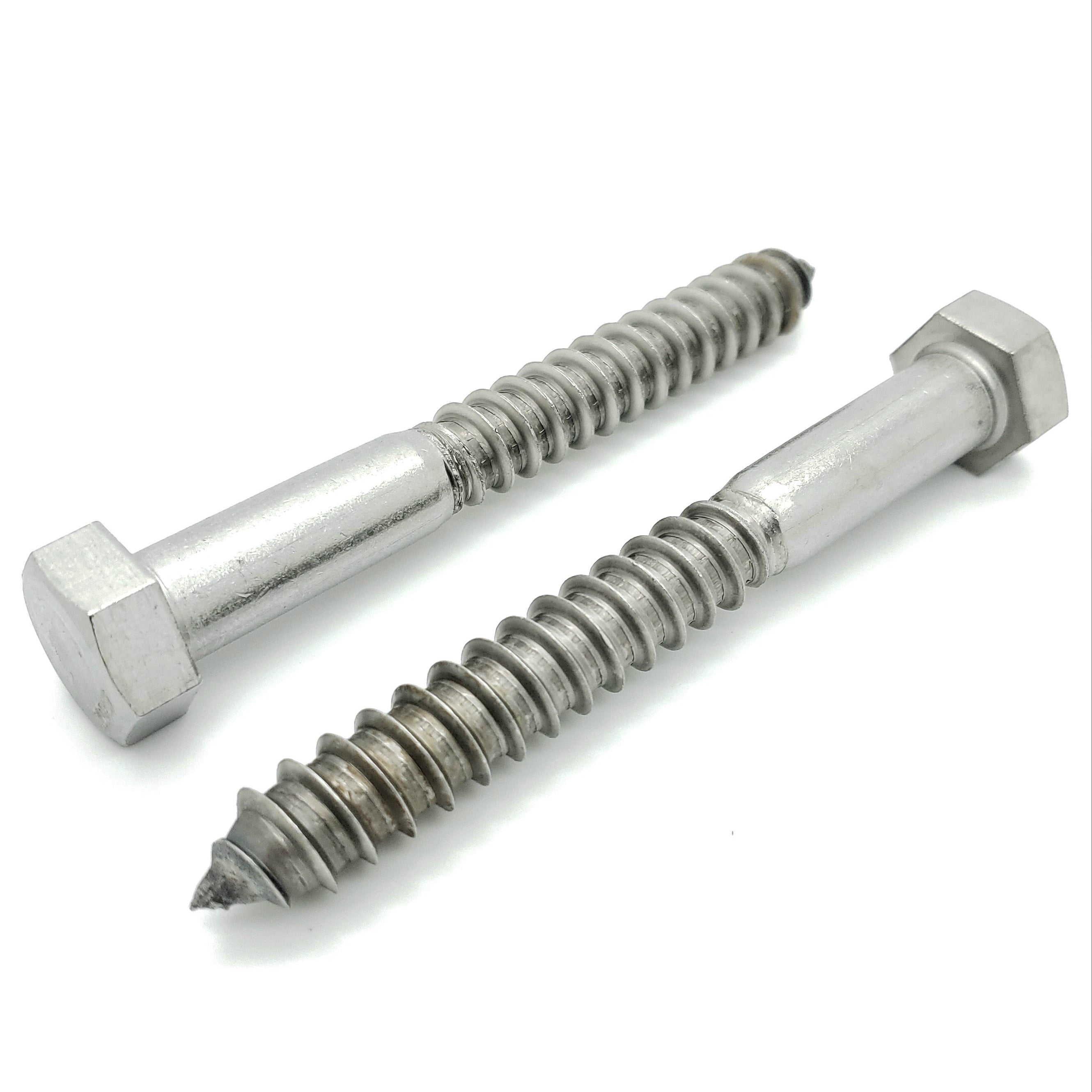 1/2' x 4' 304 Edelstahl Hex Lag Bolt Schrauben, 10 Stk. (BCP1139)