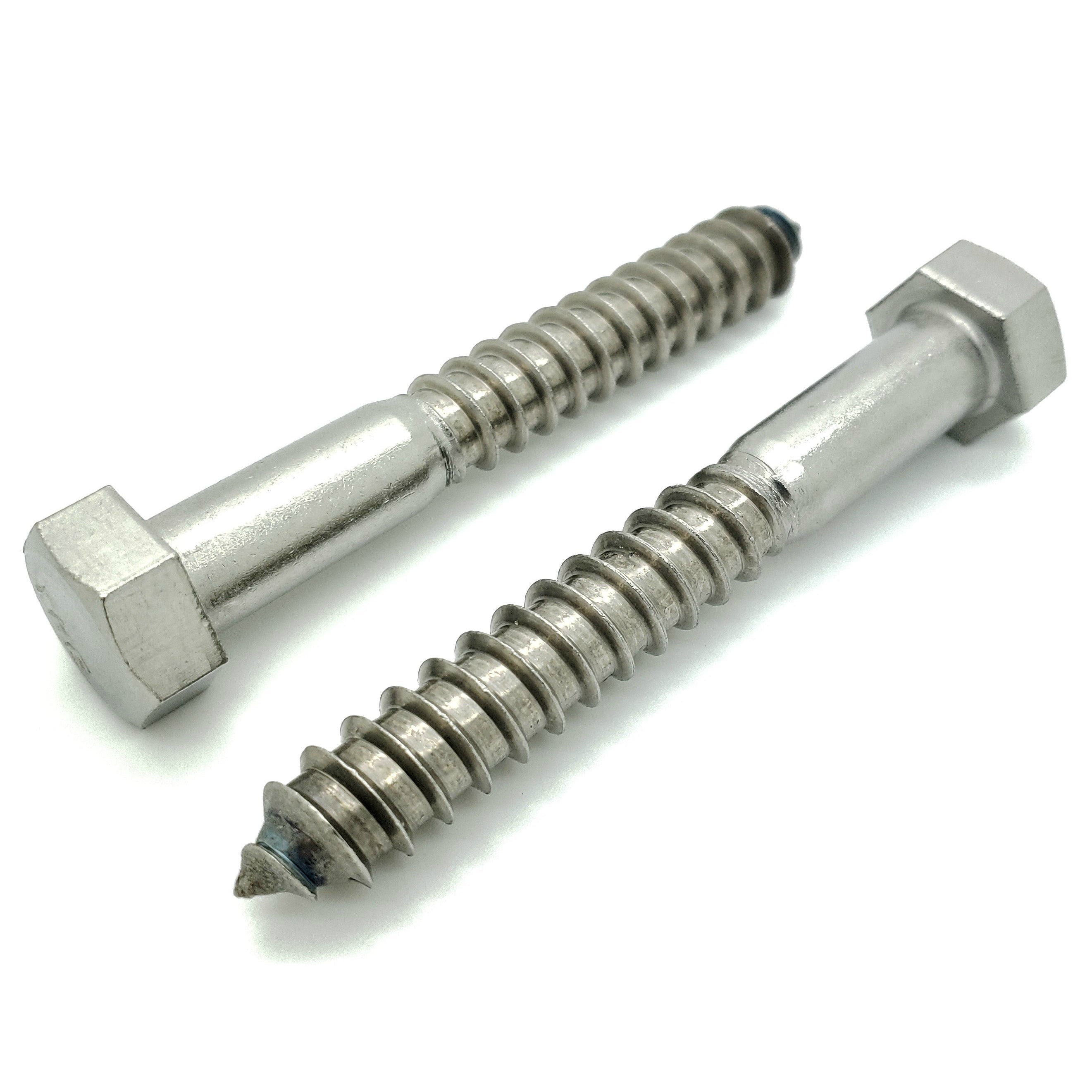 1/2' x 3-1/2' 304 Edelstahl Hex Lag Bolt Schrauben, 10 Stk. (BCP1140)
