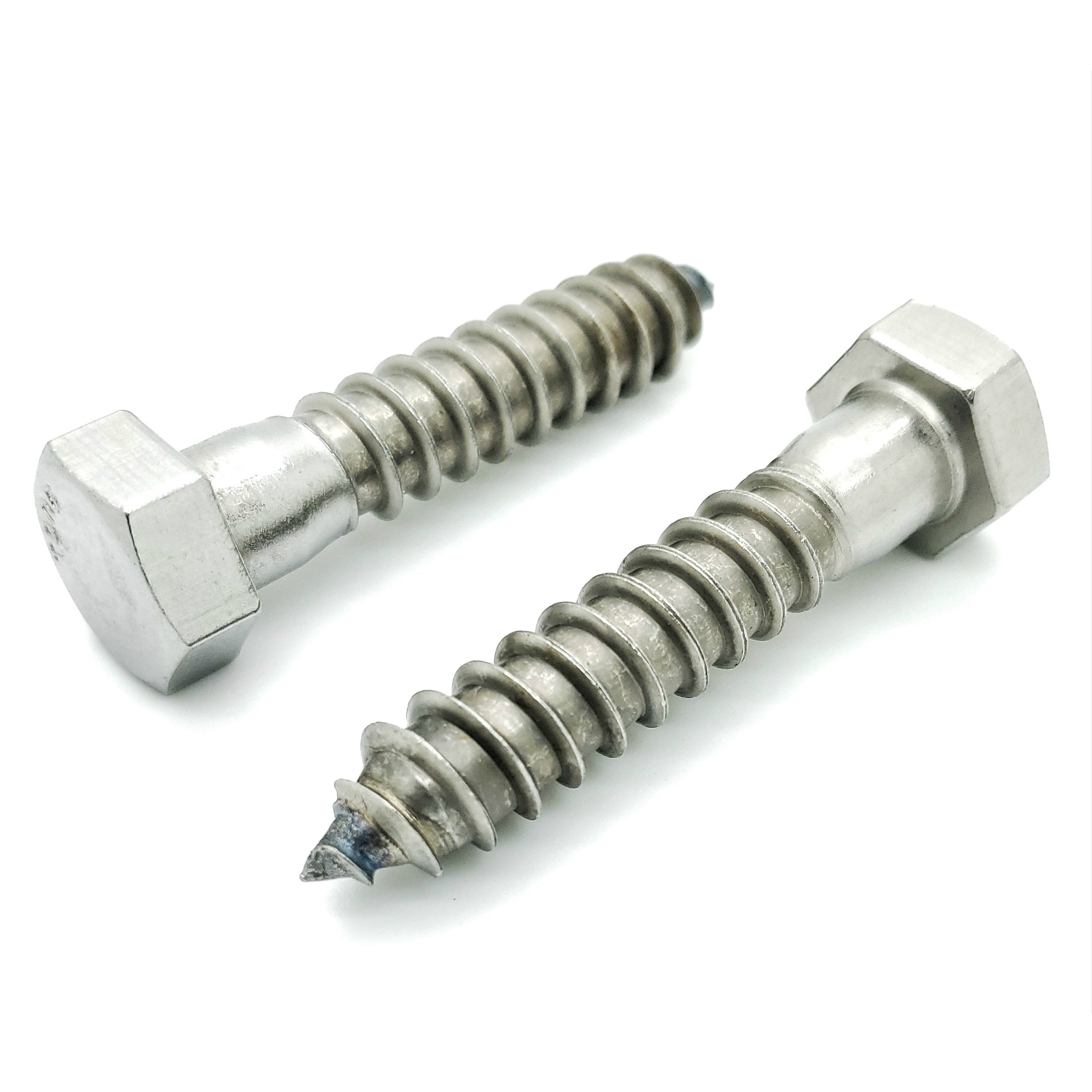 1/2' x 2-1/2' 304 Edelstahl Hex Lag Bolt Schrauben, 50 Stk. (BCP1177)