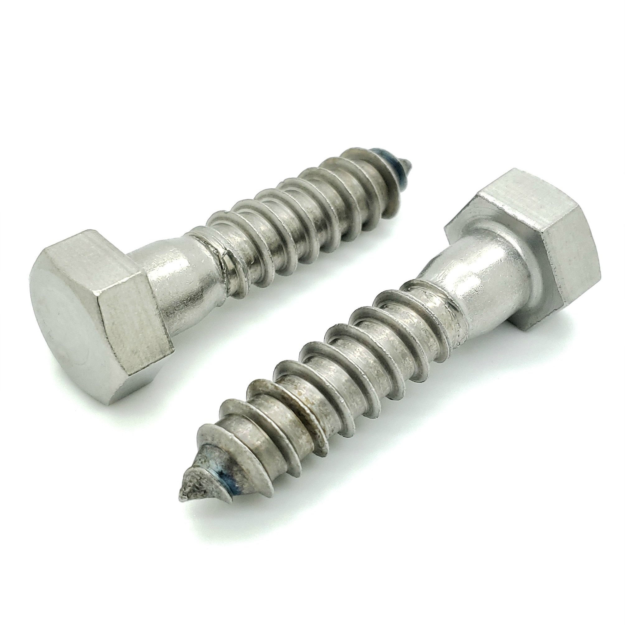 1/2' x 2' 304 Edelstahl Hex Lag Bolt Schrauben, 10 Stk. (BCP1143)