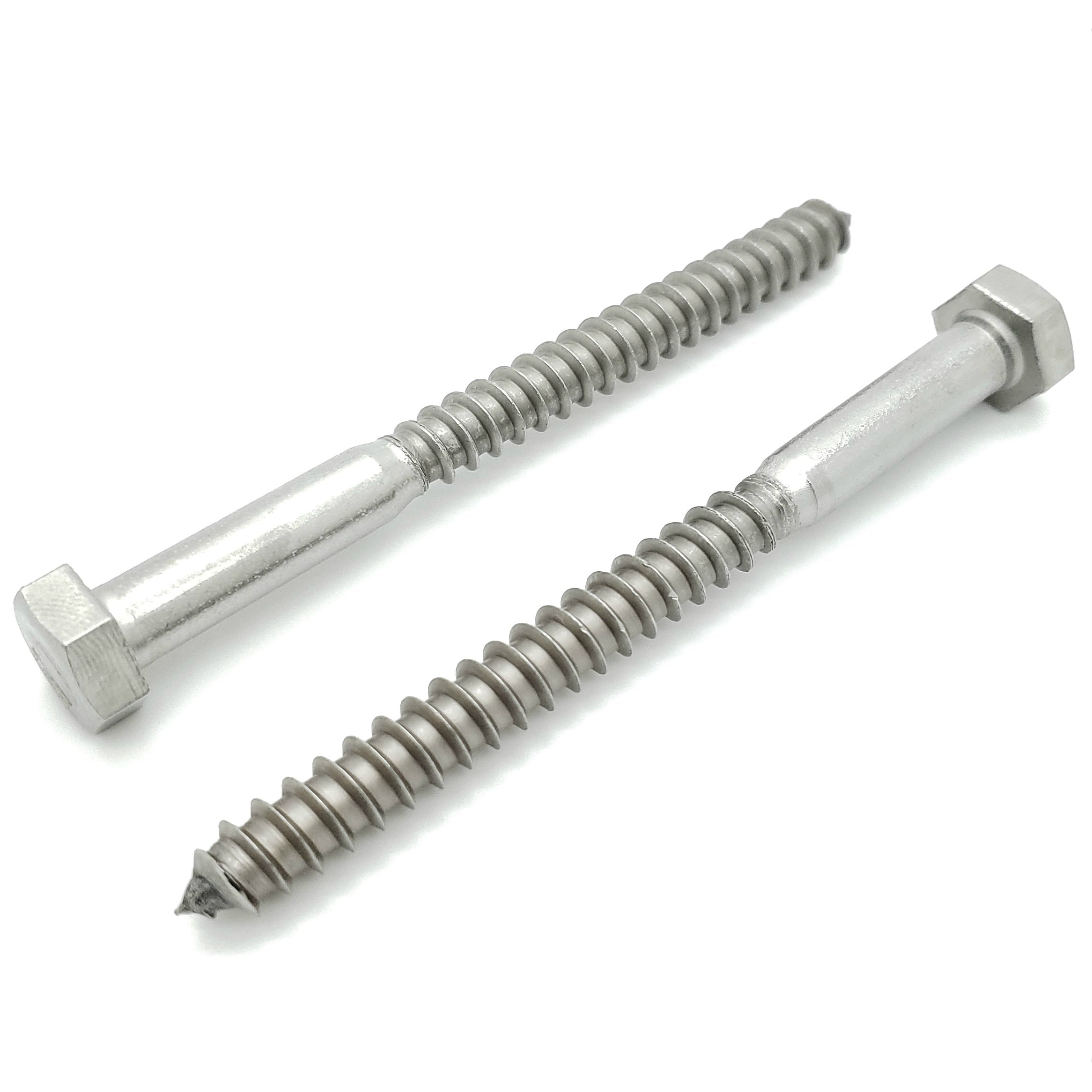5/16' x 3-1/2' 304 Edelstahl Hex Lag Bolt Schrauben, 10 Stk. (BCP1156)