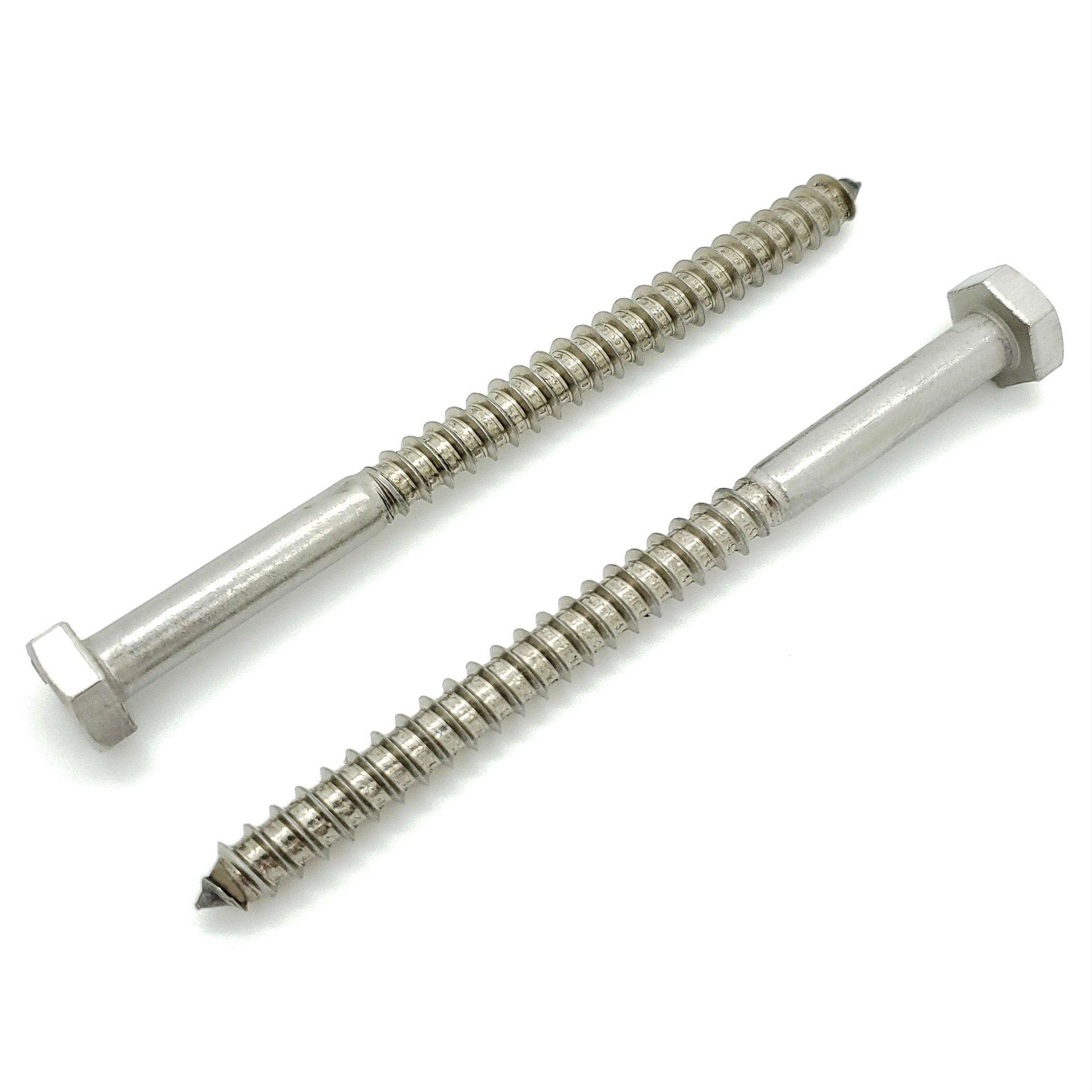 1/4' x 3-1/2' 304 Edelstahl Hex Lag Bolt Schrauben, 20 Stk. (BCP1165)
