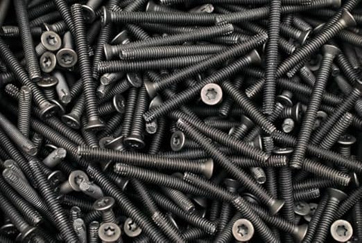 100 Pack - 1/4-20 x 2-1/2" Flat Head Trailer Deck Schrauben - Typ F, T30 Star, Black (BCP1221)