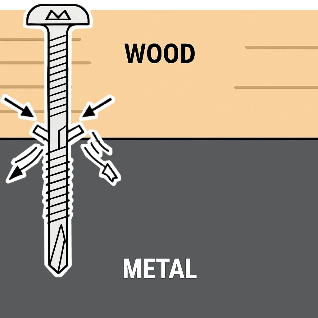 300 Pack (BULK) - 1/4-20 x 2-3/4 Reamer Tek Wood-to-Metal Screws - Black Ruspert Coated - T27 Torx (BCP1249)