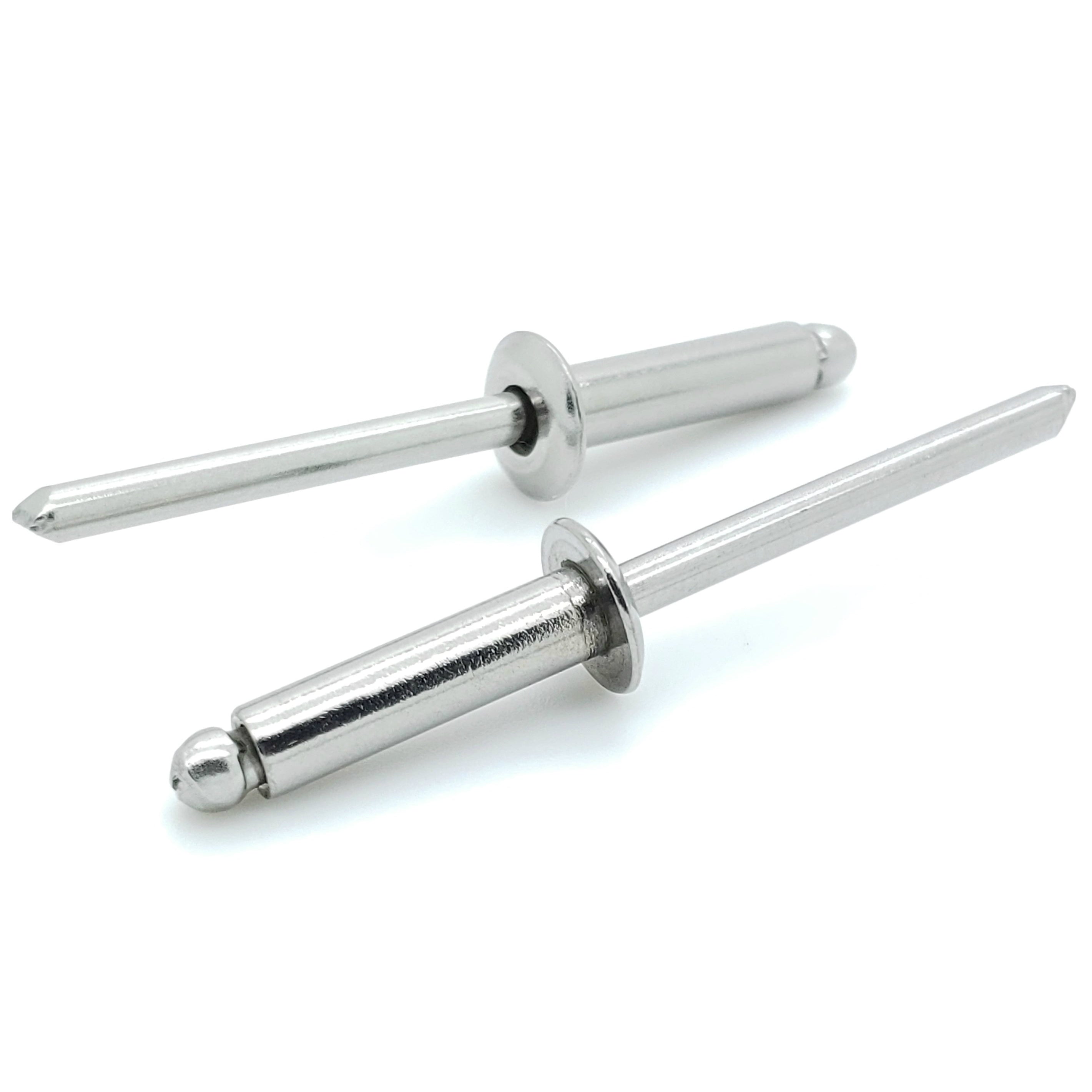 Aluminium Blind Riets (#6-8) 3/16' Durchmesser x 1/2' Griff, 100 Stk. (BCP190)