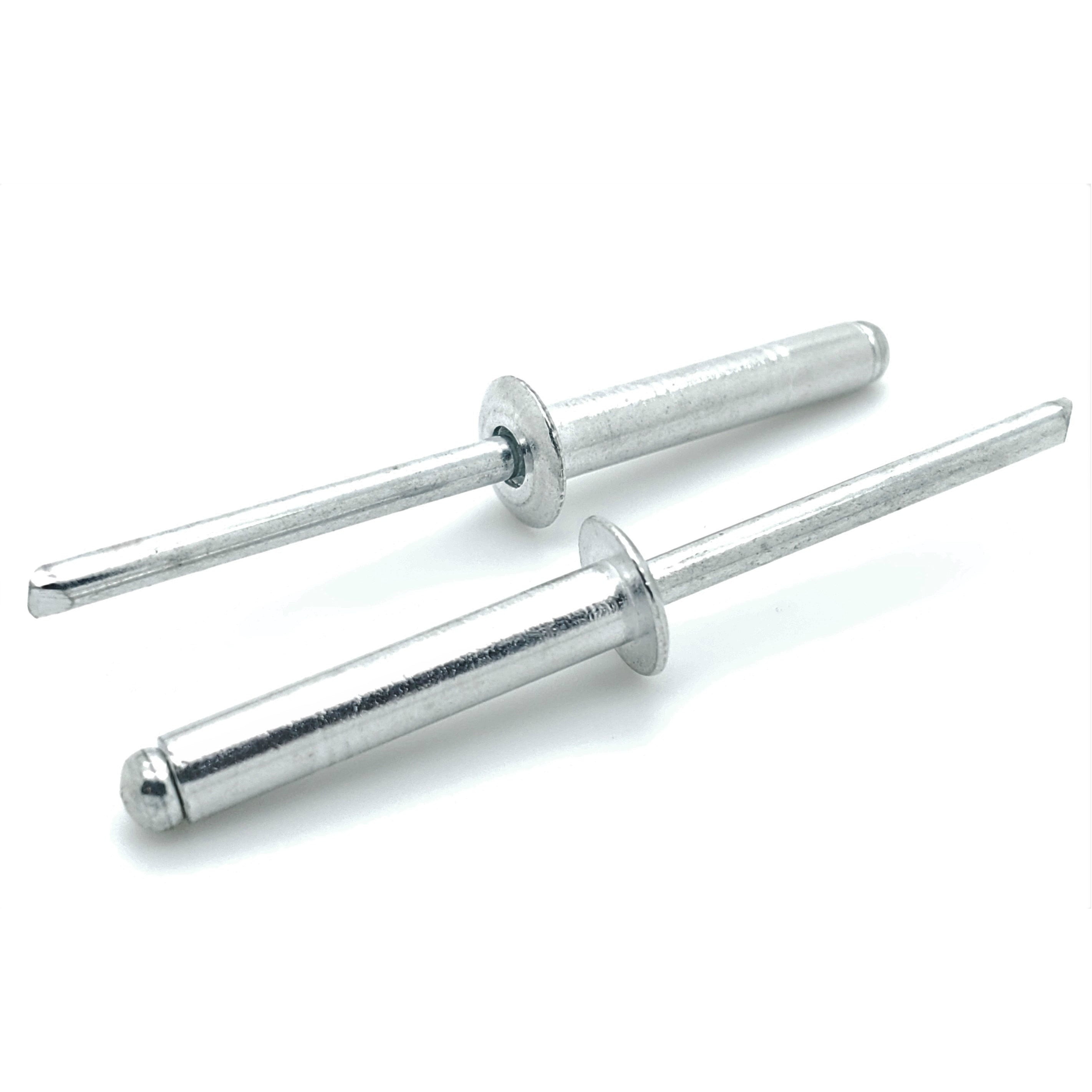 Aluminium Blind Riets (#6-12) 3/16' Durchmesser x 3/4' Griff, 100 Stk. (BCP192)