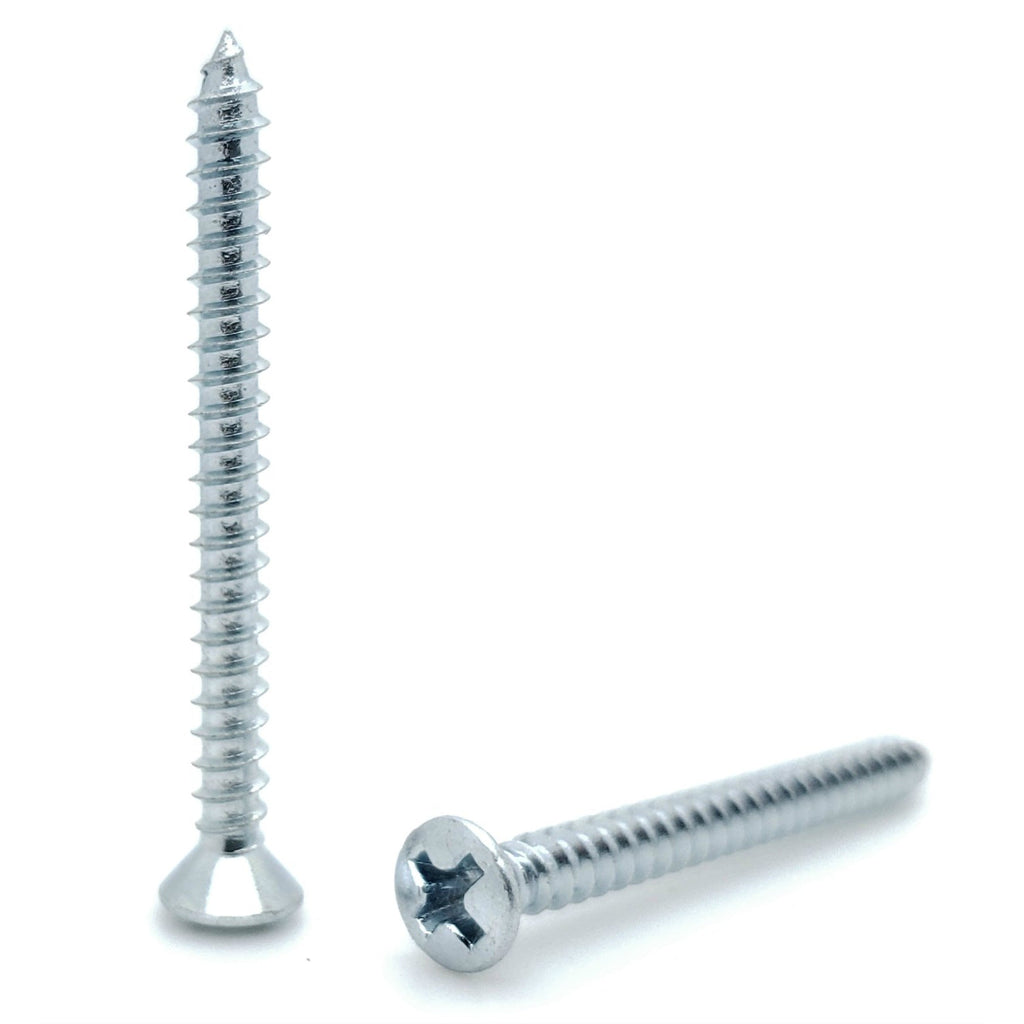 #6 x 1-1/2' Oval Head Zink beschichtet Phillips Head Wood Screws, 300 Stk. (BCP370)
