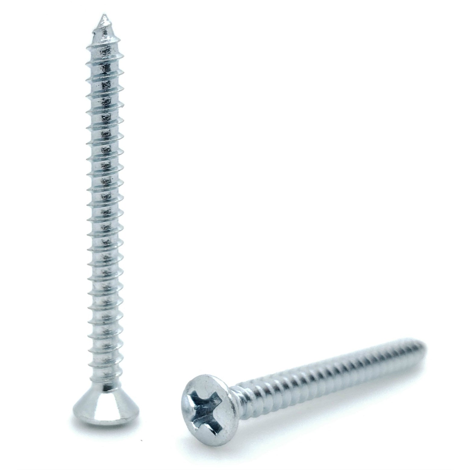 #6 x 1-1/2' Oval Head Zink beschichtet Phillips Head Wood Screws, 300 Stk. (BCP370)