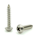 #10 x 1' Round Head 304 Stainless Phillips Head Wood Screws, 100 Stk. (BCP789)