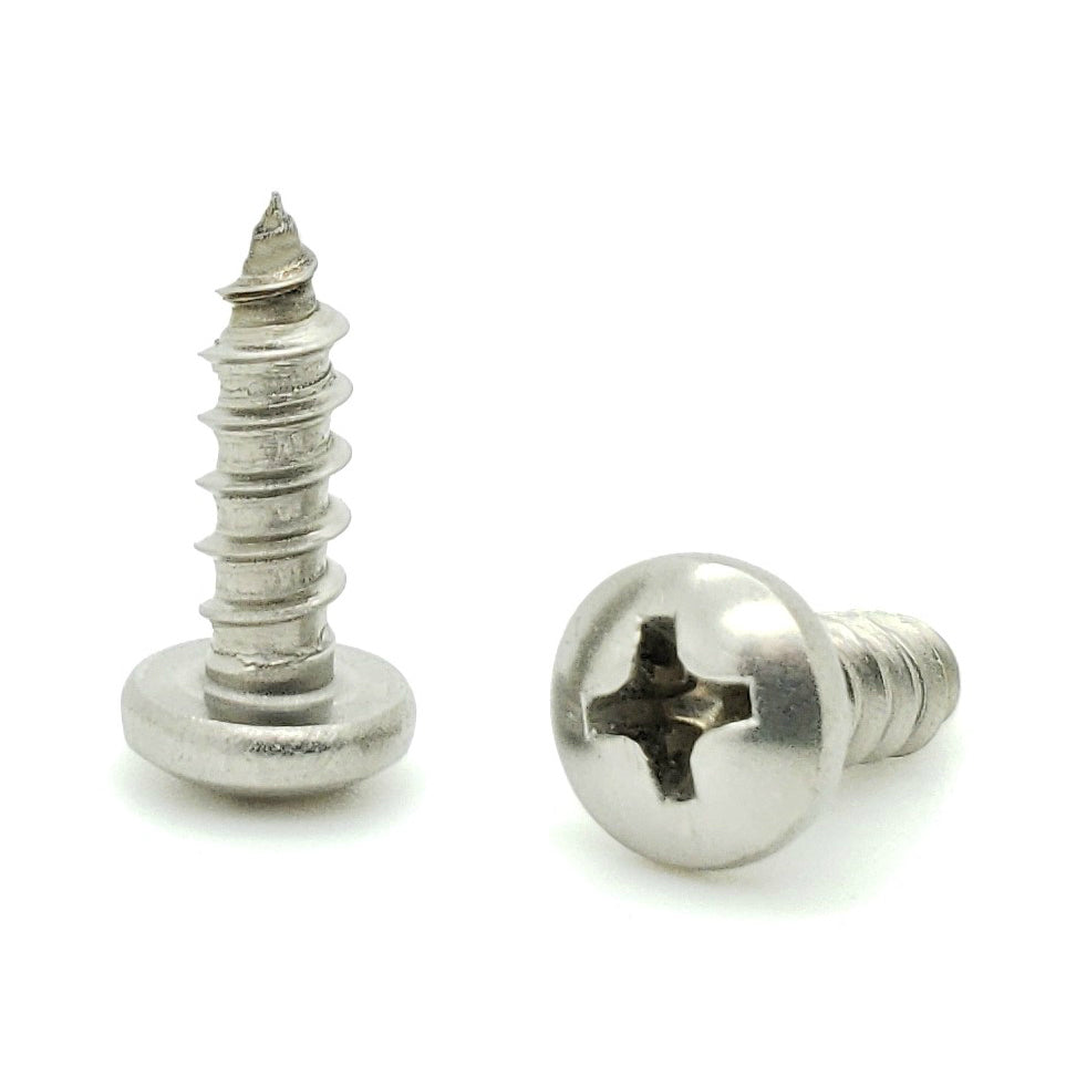 #8 x 1/2' 304 Stainless Steel Phillips Pan Head Wood Screws, 300 Stk. (BCP785)