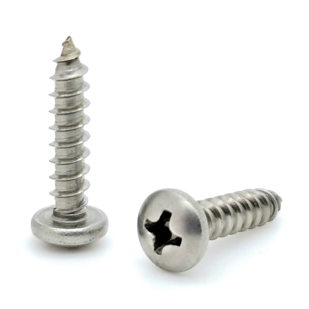 #8 x 3/4' 304 Stainless Steel Phillips Pan Head Wood Screws, 100 Stk. (BCP608)