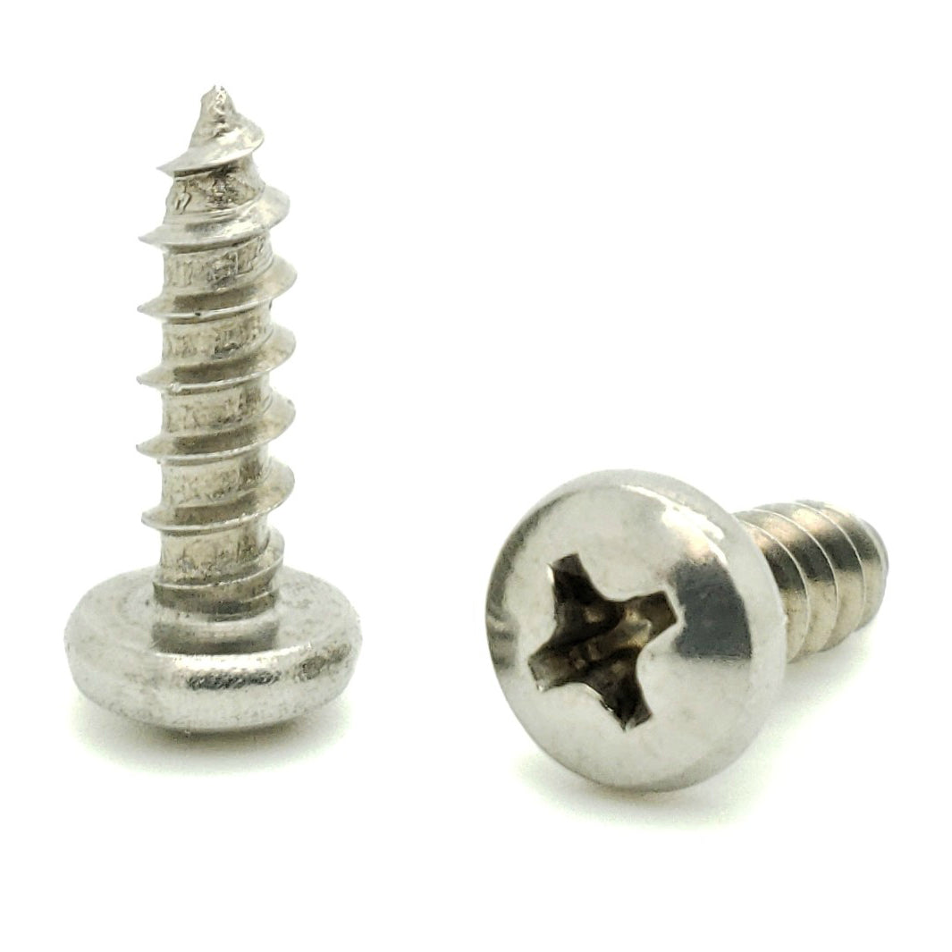 #10 x 5/8' 304 Stainless Steel Phillips Pan Head Wood Screws, 50 Stk. (BCP613)