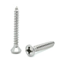 300 Stk. #6 x 1' Oval Head 304 Stainless Phillips Head Wood Screws (BCP708)
