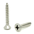 #8 x 1' Oval Head 304 Stainless Phillips Head Wood Screws, 50 Stk. (BCP627)