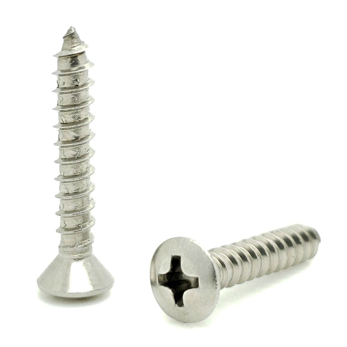 #8 x 1' Oval Head 304 Stainless Phillips Head Wood Screws, 100 Stk. (BCP807)
