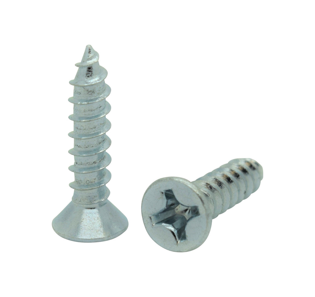 #4 x 1/2' Flat Head Zink beschichtet Phillips Head Wood Screws, 100 Stk. (BCP76)