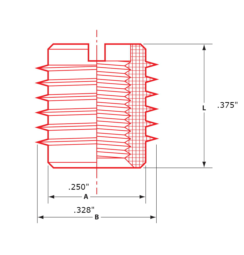#8-32 Messer mit Edelstahlgewinde Inserts f¨¹r Holz | .375' L?nge, 4 Stk. (BCP876)