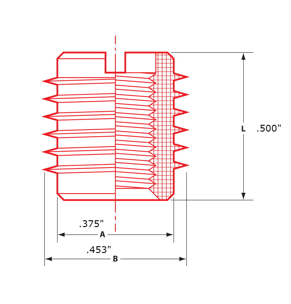 #10-24 Messer aus rostfreiem Stahl f¨¹r Holz Eins?tze | .500' L?nge, 4 Stk. (BCP877)