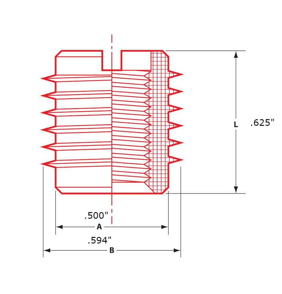 5/16'-18 Messing Messer Einlegegef?delt f¨¹r Holz | .625' L?nge, 10 Stk. (BCP874)