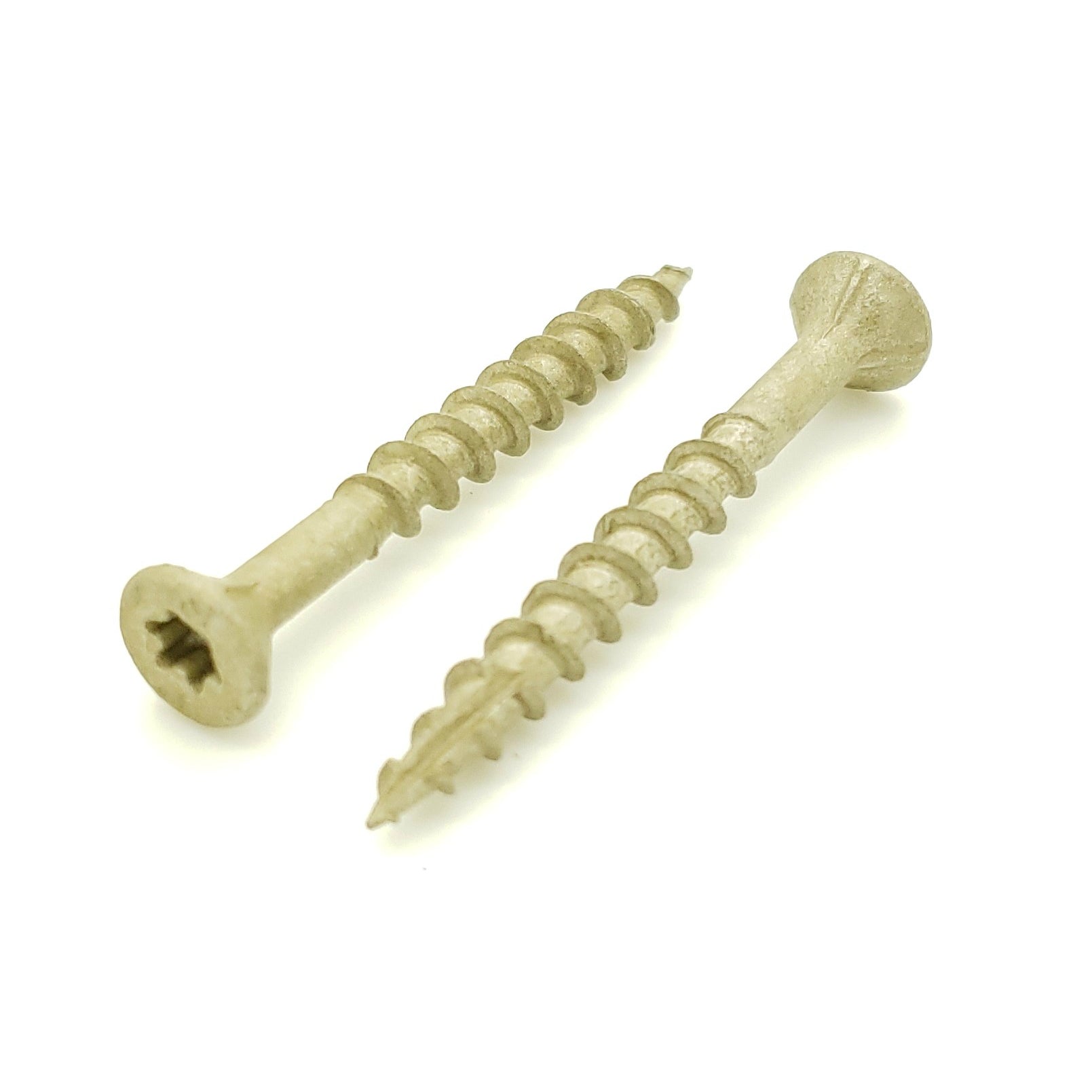 #8 x 1-5/8' Zoll Tan Fence & Deck Schrauben | Torx Star Drive | Bit inklusive, 100 Stk. (BCP917)