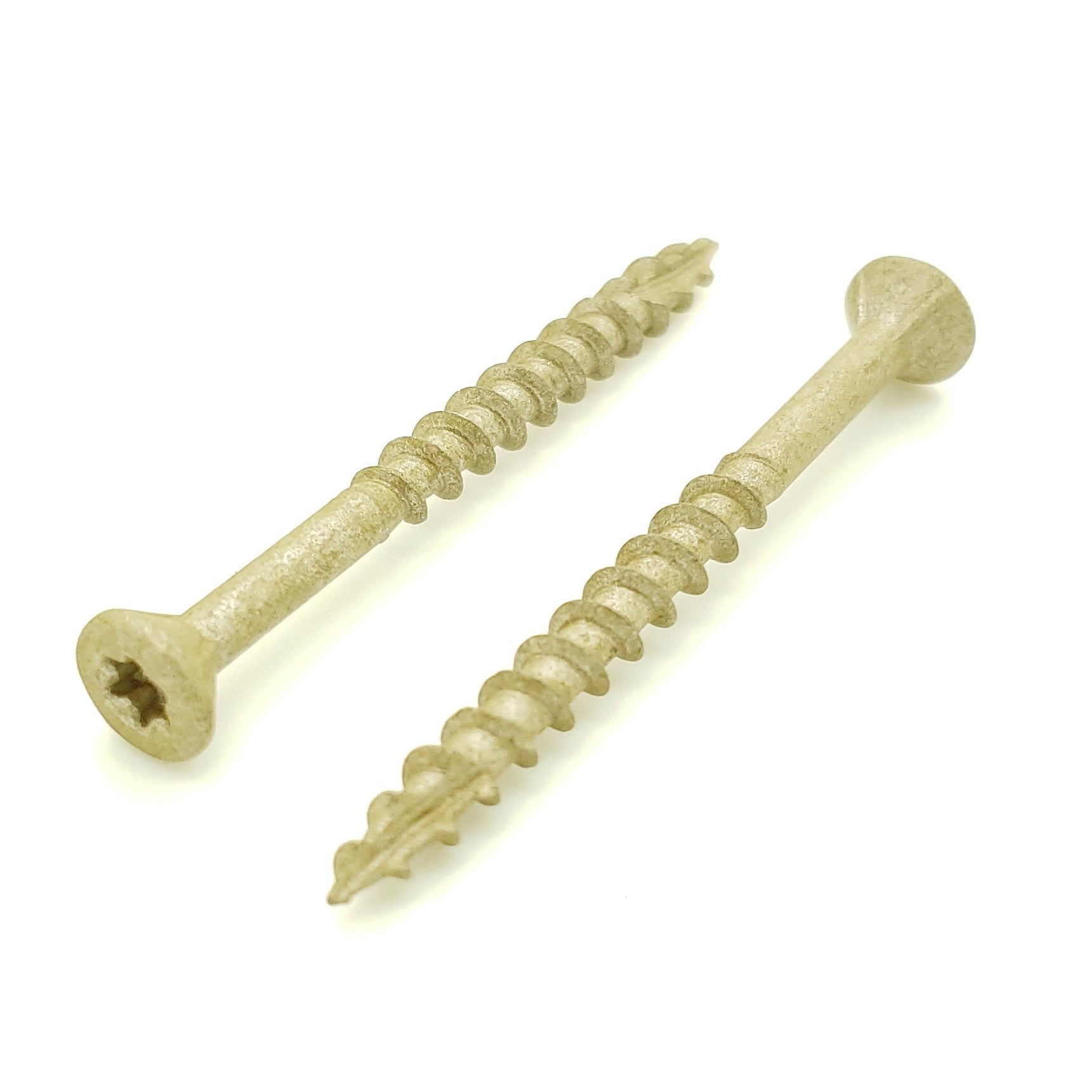 #8 x 2' Zoll Tan Fence & Deck Schrauben | Torx Star Drive | Bit inklusive, 100 Stk. (BCP918)