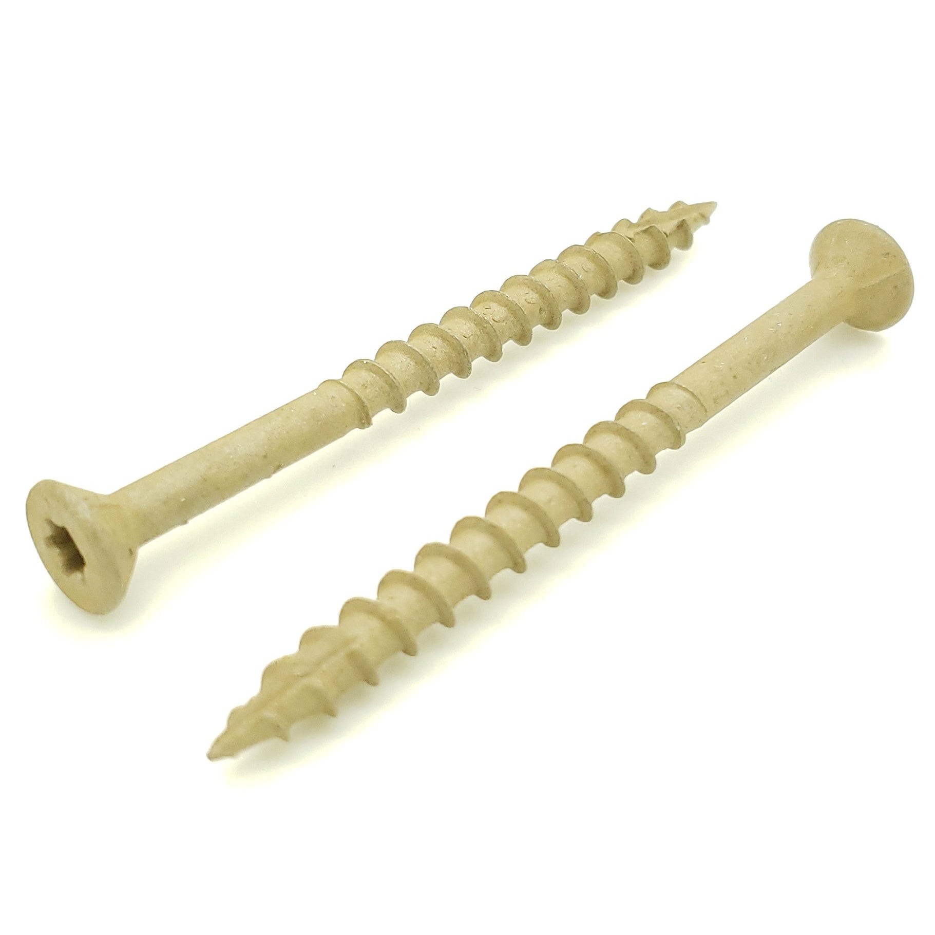 #10 x 2-1/2' Zoll Tan Fence & Deck Schrauben | Torx Star Drive | Bit inklusive, 100 Stk. (BCP921)