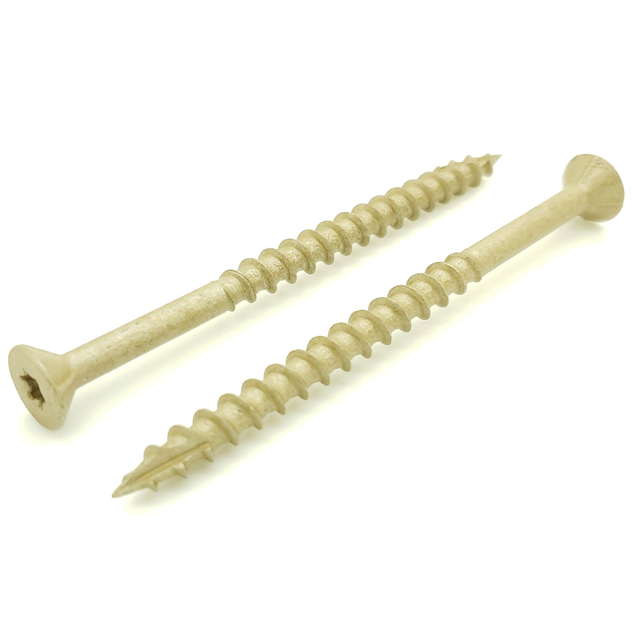 #10 x 3' Zoll Tan Fence & Deck Schrauben | Torx Star Drive | Bit inklusive, 100 Stk. (BCP922)