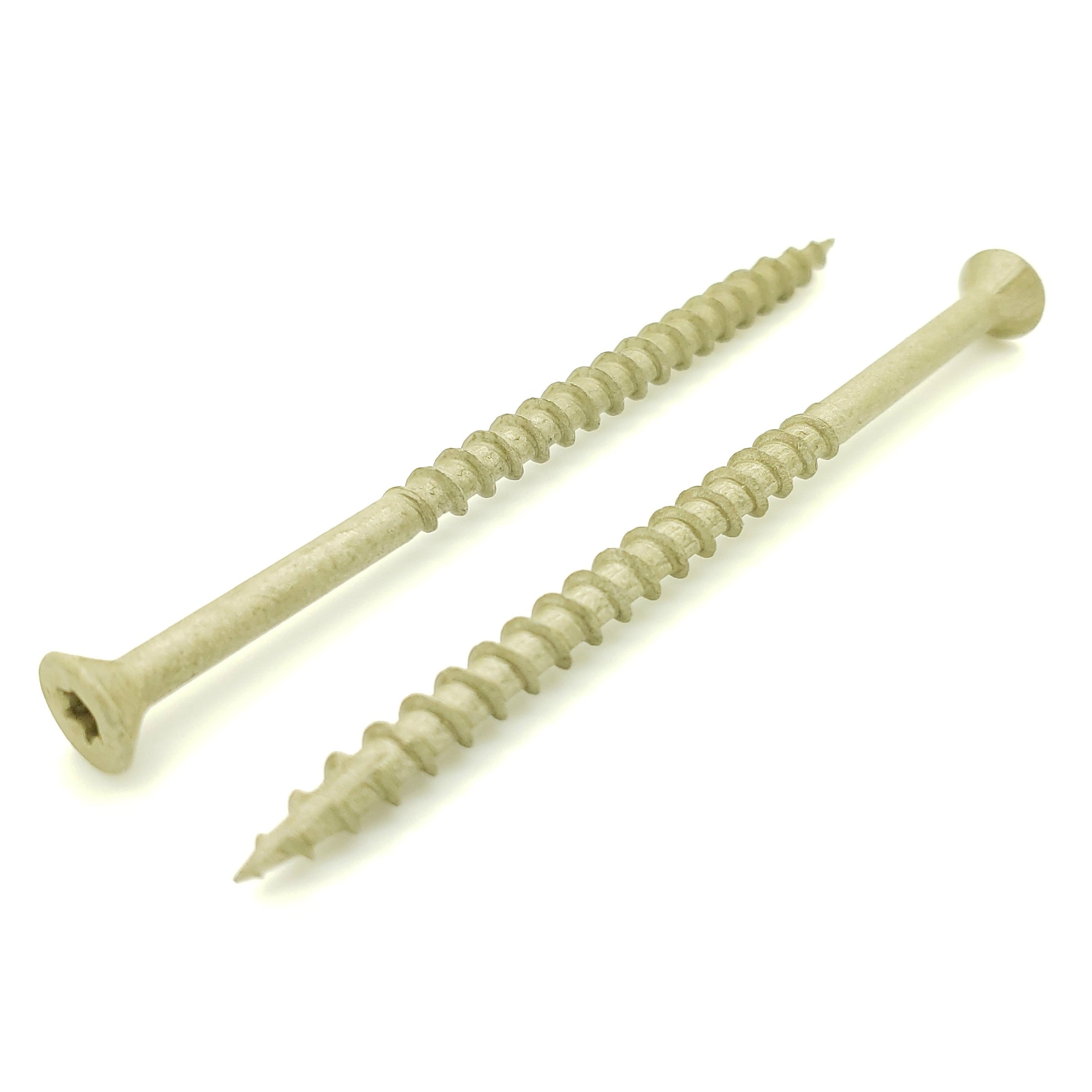 #10 x 3-1/2' Zoll Tan Fence & Deck Schrauben | Torx Star Drive | Bit inklusive, 100 Stk. (BCP923)