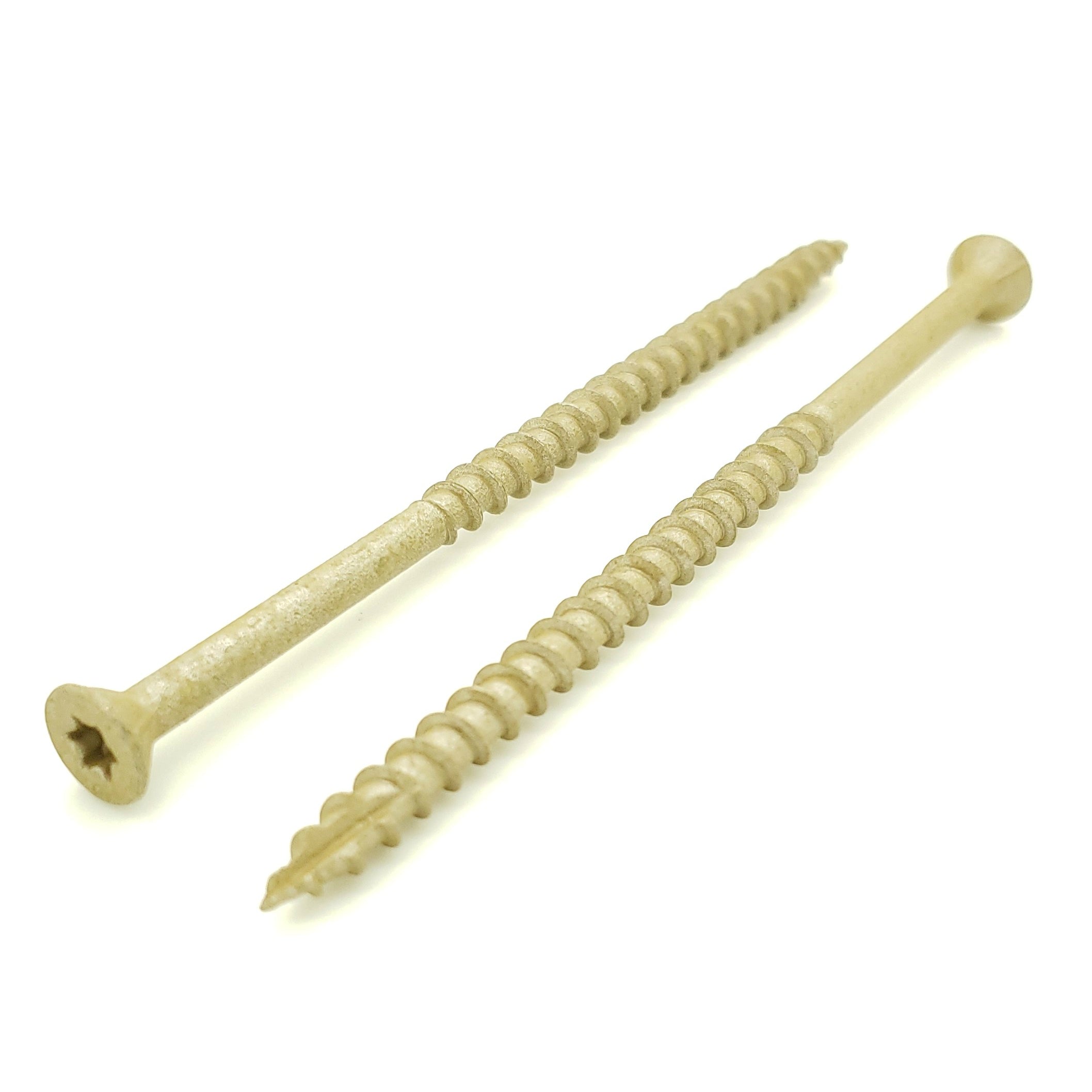 #10 x 4' Zoll Tan Fence & Deck Schrauben | Torx Star Drive | Bit inklusive, 100 Stk. (BCP924)