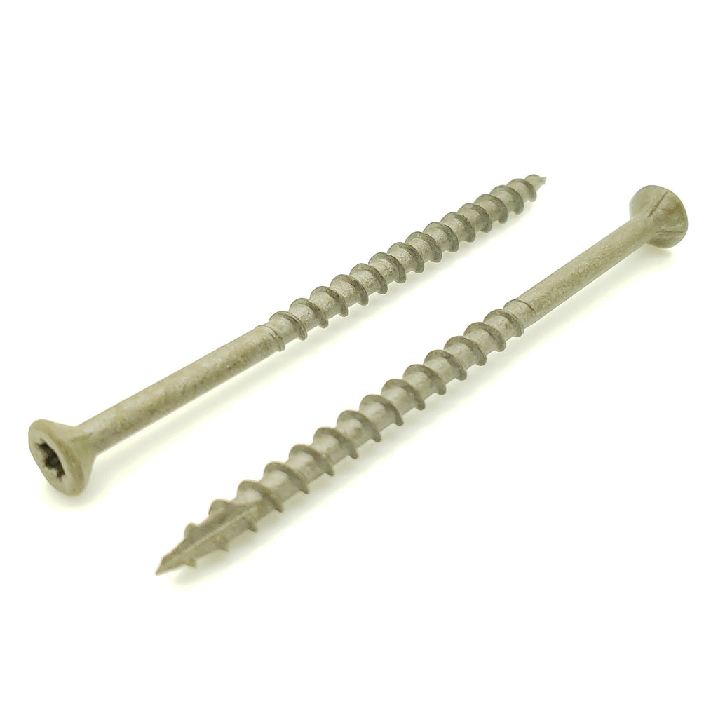 Dark Tan Fence & Deck Screws | Torx Star Drive | Bit inklusive