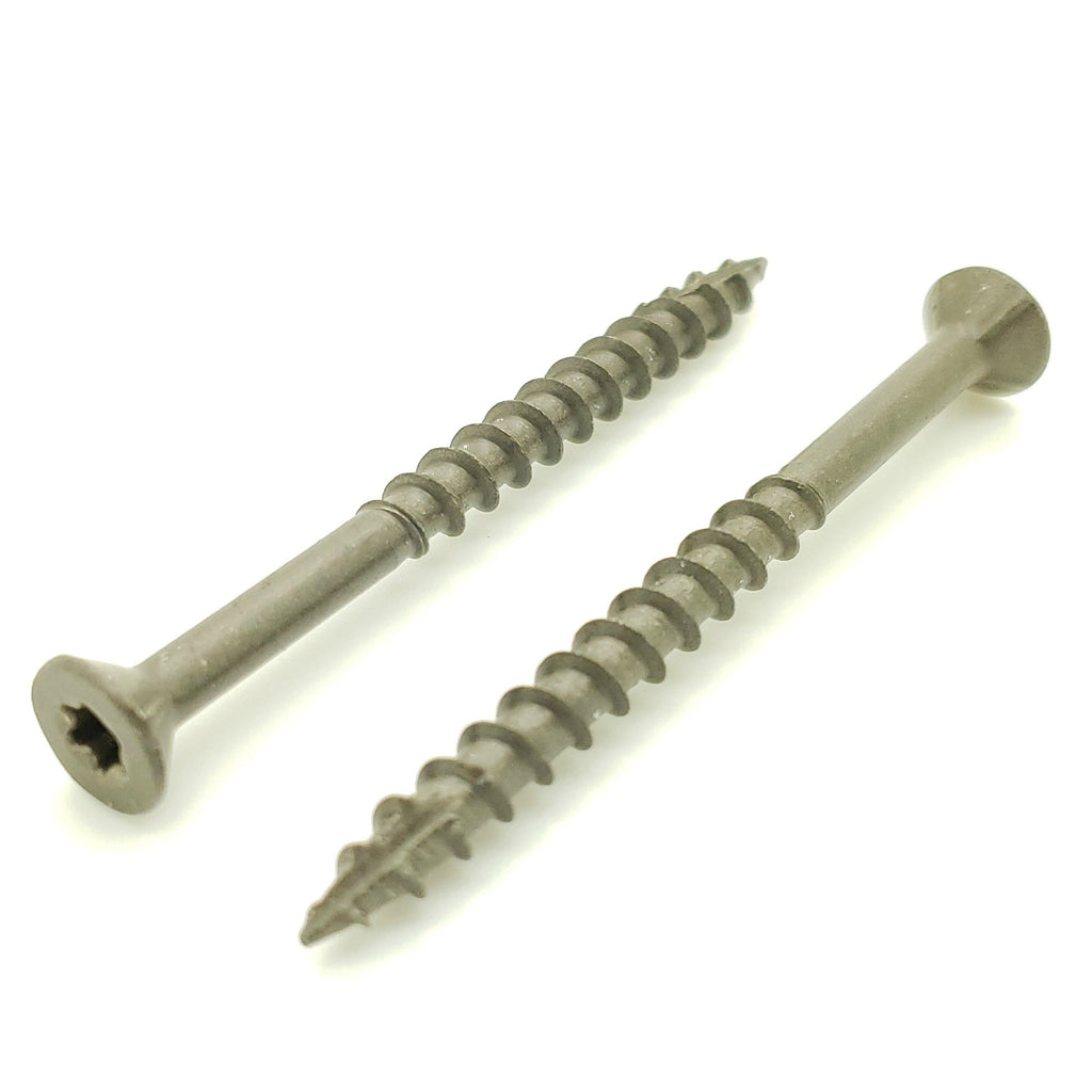 Dark Tan Fence & Deck Screws | Torx Star Drive | Bit inklusive