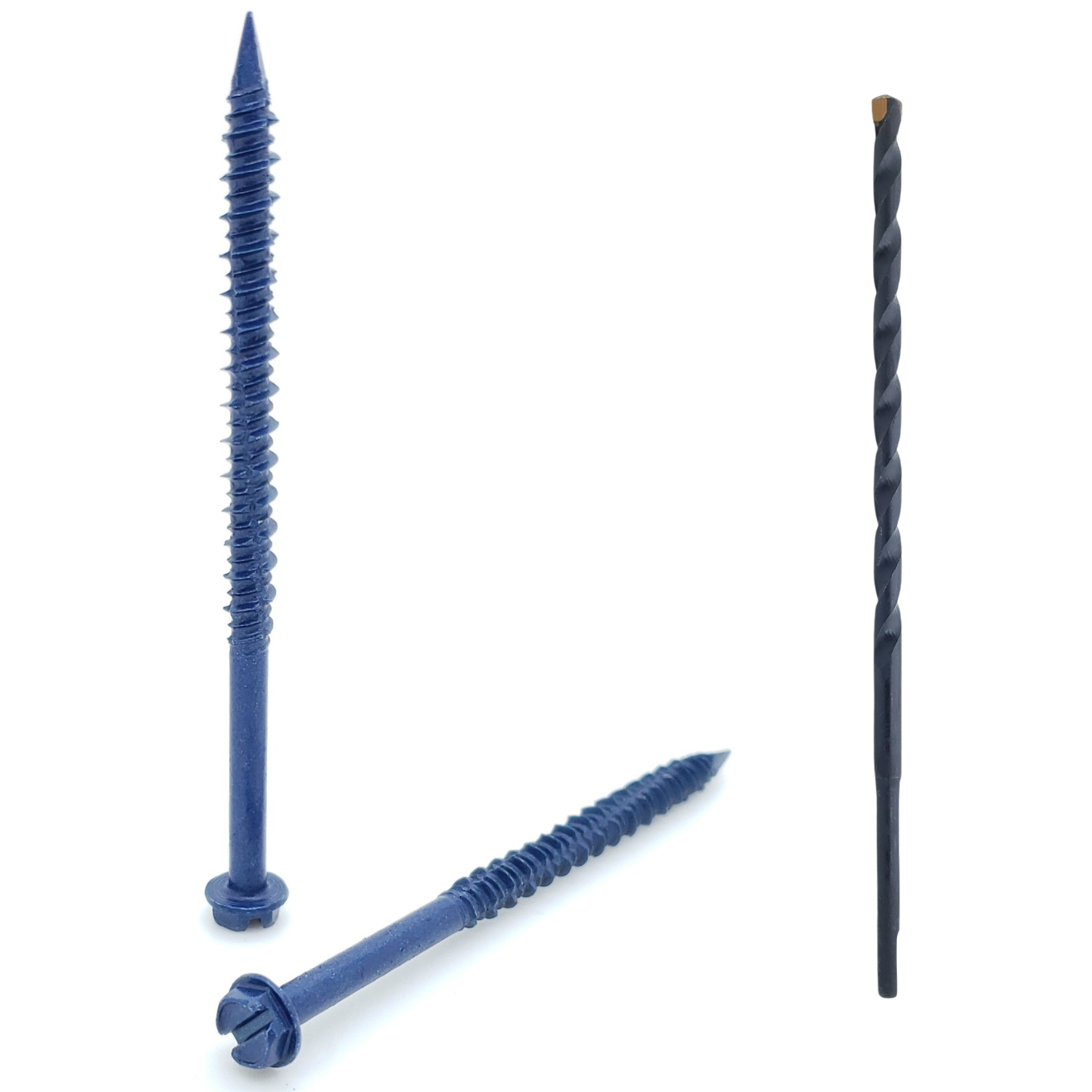 3/16 'x 3-1/4' Hex Kopf Diamantspitze Betonschrauben zur Verankerung Mauerwerk, Block & Ziegel, 100 Stk. (BCP490)