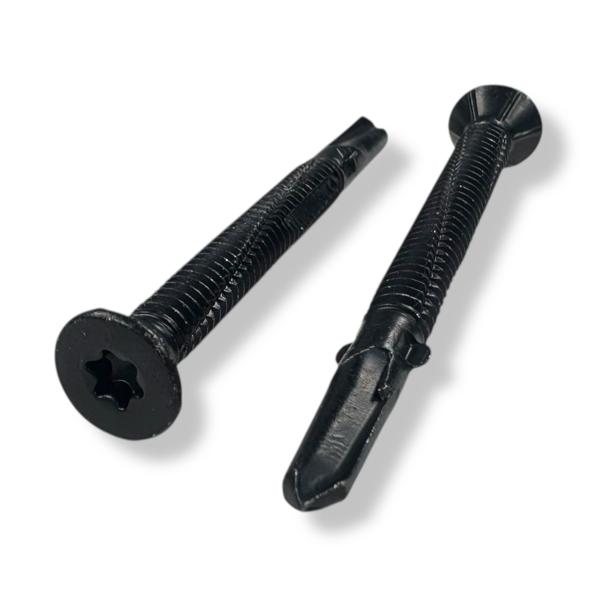 300 Pack (BULK) - 1/4-20 x 2-3/4 Reamer Tek Wood-to-Metal Screws - Black Ruspert Coated - T27 Torx (BCP1249)