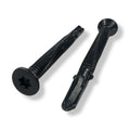 100 Packung - 1/4-20 x 2-3/4 Reamer Tek Wood-to-Metal Screws - Black Ruspert Coated - T27 Torx (BCP1226)