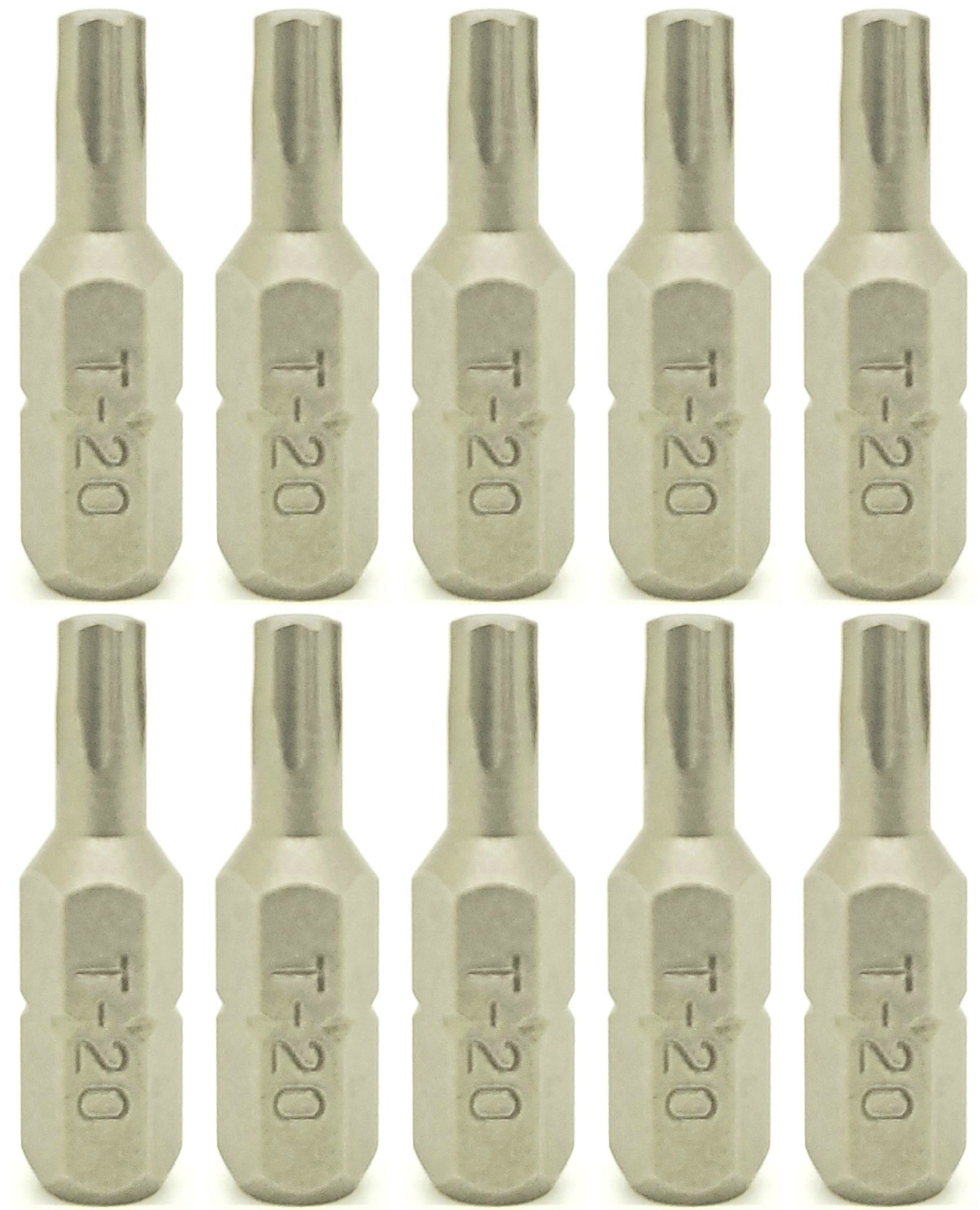T20 x 1' TORX Star Insert Bits | 1/4' Hex Shank, 10 Stk. (BCP953)