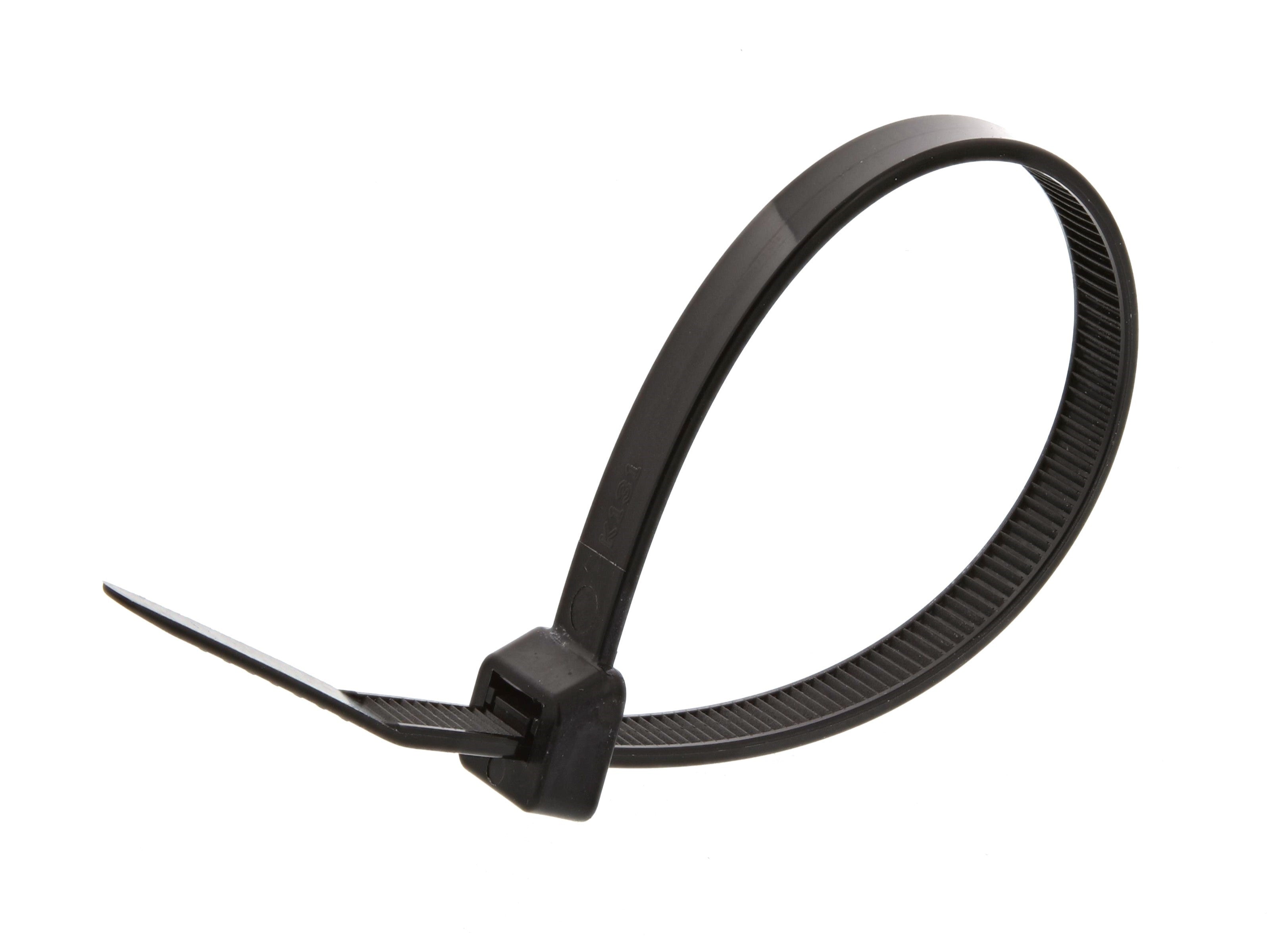 27,9 cm Black Nylon 22,68 kg Cable Zip Ties | Made In the USA, 100 Stk. BCP897
