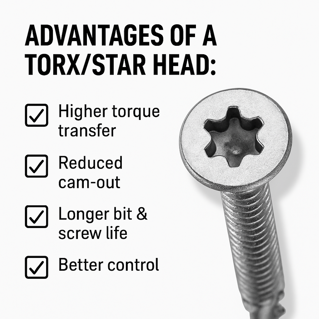 100 Packung - 1/4-20 x 2-3/4 Reamer Tek Wood-to-Metal Screws - Black Ruspert Coated - T27 Torx (BCP1226)