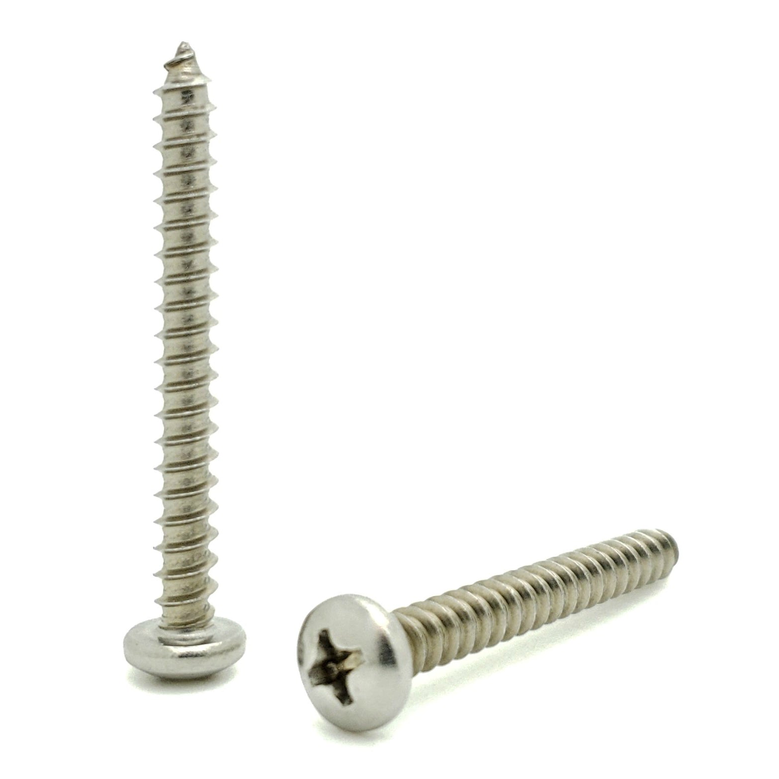 #8 x 1-1/2' 304 Stainless Steel Phillips Pan Head Wood Screws, 50 Stk. (BCP611)