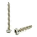 #8 x 1-1/2' 304 Stainless Steel Phillips Pan Head Wood Screws, 100 Stk. (BCP800)